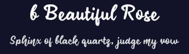 b Beautiful Rose by wepfont.com — Script Handwritten Font — thumbnail 2