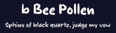 b Bee Pollen by wepfont.com — Script Handwritten Font — thumbnail 2