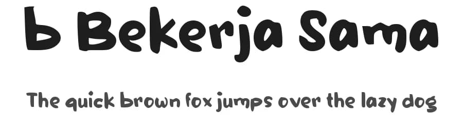b Bekerja Sama by wepfont.com — Script Handwritten Font