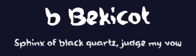 b Bekicot by wepfont.com — Script Handwritten Font — thumbnail 2