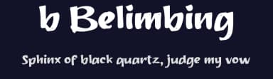 b Belimbing by wepfont.com — Script Handwritten Font — thumbnail 2