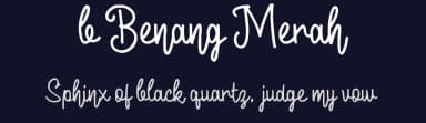 b Benang Merah by wepfont.com — Script Handwritten Font — thumbnail 2