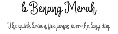 b Benang Merah by wepfont.com — Script Handwritten Font — thumbnail 1