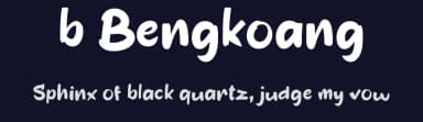 b Bengkoang by wepfont.com — Script Handwritten Font — thumbnail 2