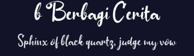 b Berbagi Cerita by wepfont.com — Script Handwritten Font — thumbnail 2