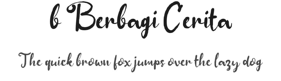 b Berbagi Cerita by wepfont.com — Script Handwritten Font