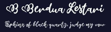 B Berdua Lestari by wepfont.com — Script Handwritten Font — thumbnail 2