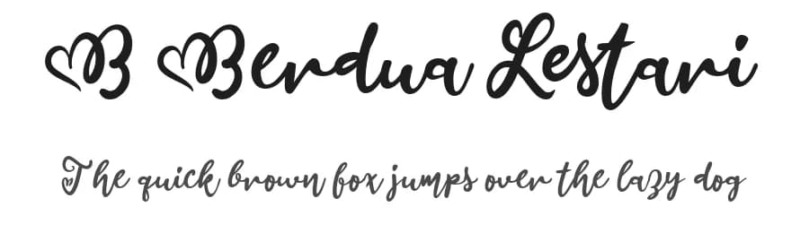 B Berdua Lestari by wepfont.com — Script Handwritten Font