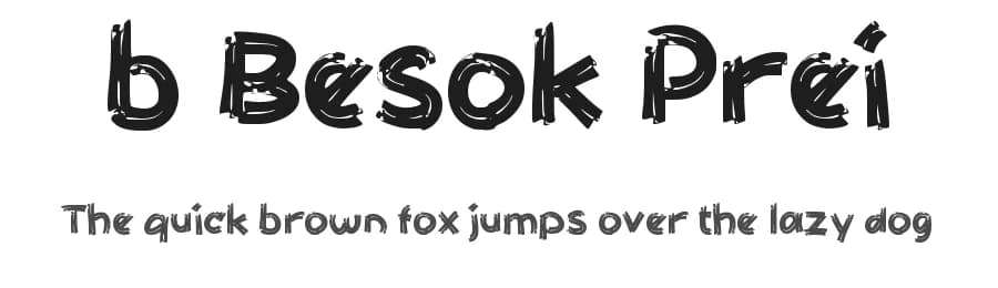 b Besok Prei by wepfont.com — Script Handwritten Font