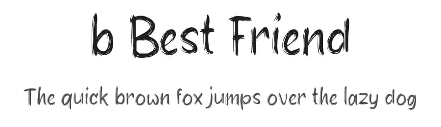b Best Friend by wepfont.com — Script Handwritten Font