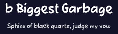 b Biggest Garbage by wepfont.com — Script Handwritten Font — thumbnail 2