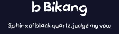 b Bikang by wepfont.com — Script Handwritten Font — thumbnail 2