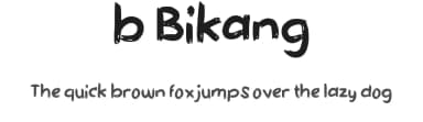 b Bikang by wepfont.com — Script Handwritten Font — thumbnail 1