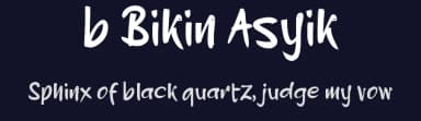 b Bikin Asyik by wepfont.com — Script Handwritten Font — thumbnail 2