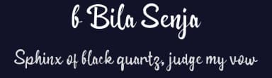 b Bila Senja by wepfont.com — Script Handwritten Font — thumbnail 2