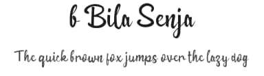 b Bila Senja by wepfont.com — Script Handwritten Font — thumbnail 1