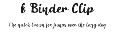 b Binder Clip by wepfont.com — Script Handwritten Font — thumbnail 1