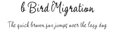 b Bird Migration by wepfont.com — Script Handwritten Font — thumbnail 1