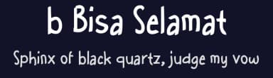 b Bisa Selamat by wepfont.com — Script Handwritten Font — thumbnail 2