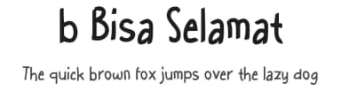 b Bisa Selamat by wepfont.com — Script Handwritten Font — thumbnail 1