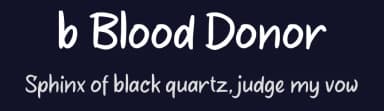 b Blood Donor by wepfont.com — Script Handwritten Font — thumbnail 2