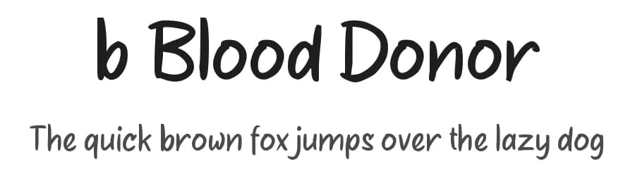 b Blood Donor by wepfont.com — Script Handwritten Font