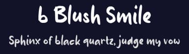 b Blush Smile by wepfont.com — Script Handwritten Font — thumbnail 2