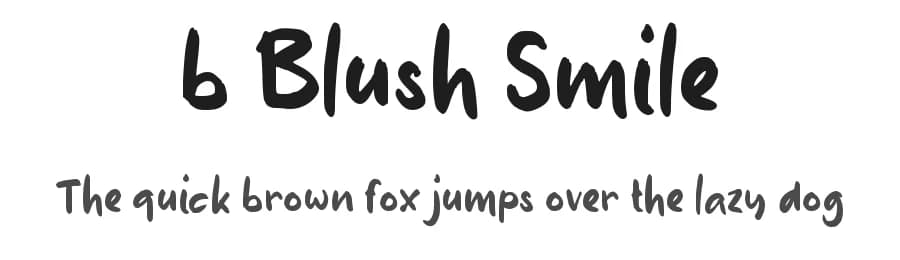 b Blush Smile by wepfont.com — Script Handwritten Font