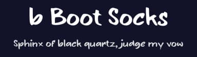 b Boot Socks by wepfont.com — Script Handwritten Font — thumbnail 2