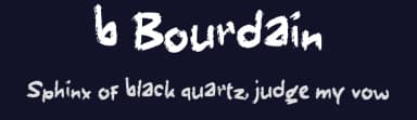 b Bourdain by wepfont.com — Script Handwritten Font — thumbnail 2