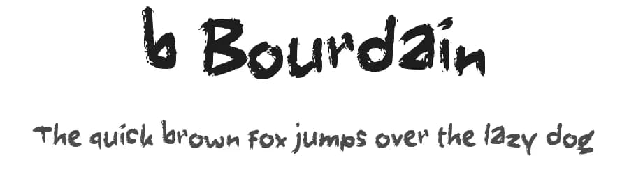 b Bourdain by wepfont.com — Script Handwritten Font