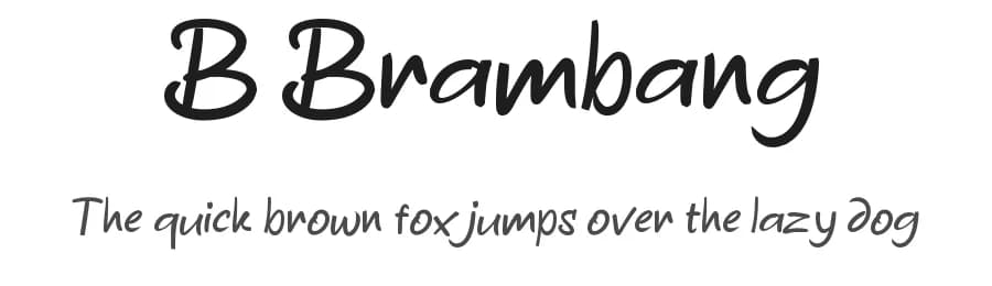 B Brambang by wepfont.com — Script Handwritten Font