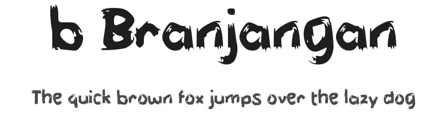 b Branjangan by wepfont.com — Script Handwritten Font