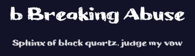 b Breaking Abuse by wepfont.com — Script Handwritten Font — thumbnail 2