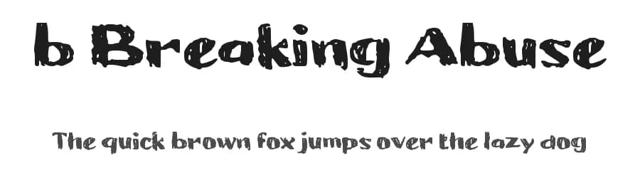 b Breaking Abuse by wepfont.com — Script Handwritten Font
