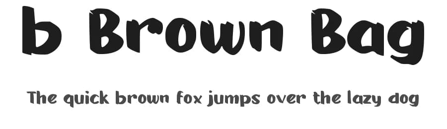 b Brown Bag by wepfont.com — Script Handwritten Font
