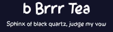 b Brrr Tea by wepfont.com — Script Handwritten Font — thumbnail 2