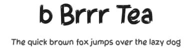 b Brrr Tea by wepfont.com — Script Handwritten Font — thumbnail 1