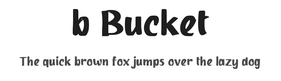 b Bucket by wepfont.com — Script Handwritten Font