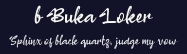 b Buka Loker by wepfont.com — Script Handwritten Font — thumbnail 2