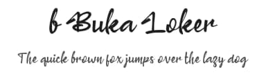 b Buka Loker by wepfont.com — Script Handwritten Font — thumbnail 1