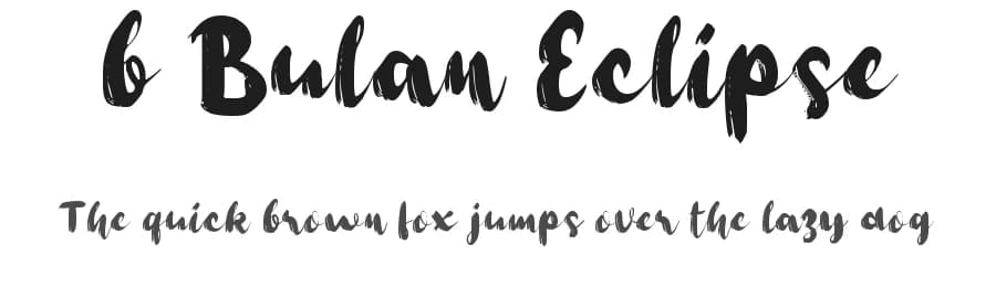 b Bulan Eclipse by wepfont.com — Script Handwritten Font