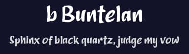 b Buntelan by wepfont.com — Script Handwritten Font — thumbnail 2