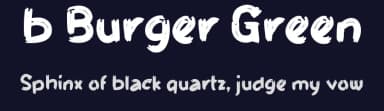 b Burger Green by wepfont.com — Script Handwritten Font — thumbnail 2