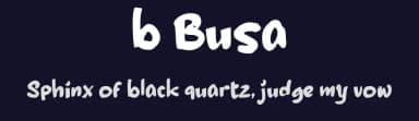 b Busa by wepfont.com — Script Handwritten Font — thumbnail 2