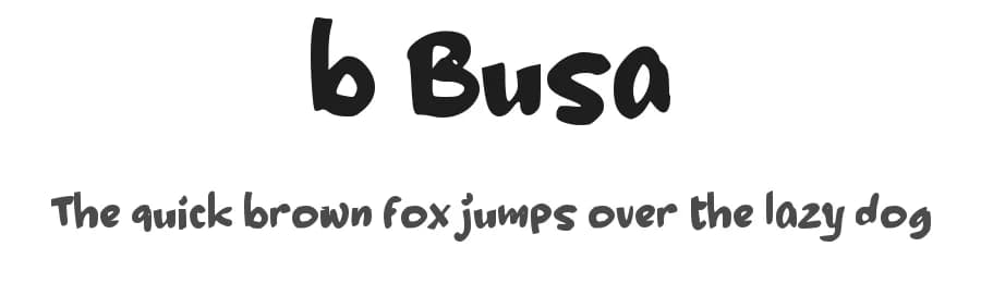 b Busa by wepfont.com — Script Handwritten Font