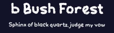 b Bush Forest by wepfont.com — Script Handwritten Font — thumbnail 2
