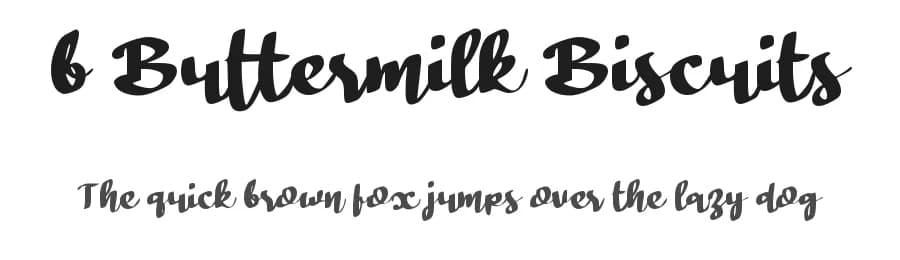 b Buttermilk Biscuits by wepfont.com — Script Handwritten Font