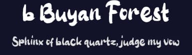 b Buyan Forest by wepfont.com — Script Handwritten Font — thumbnail 2