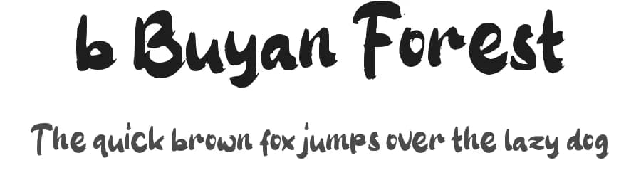b Buyan Forest by wepfont.com — Script Handwritten Font